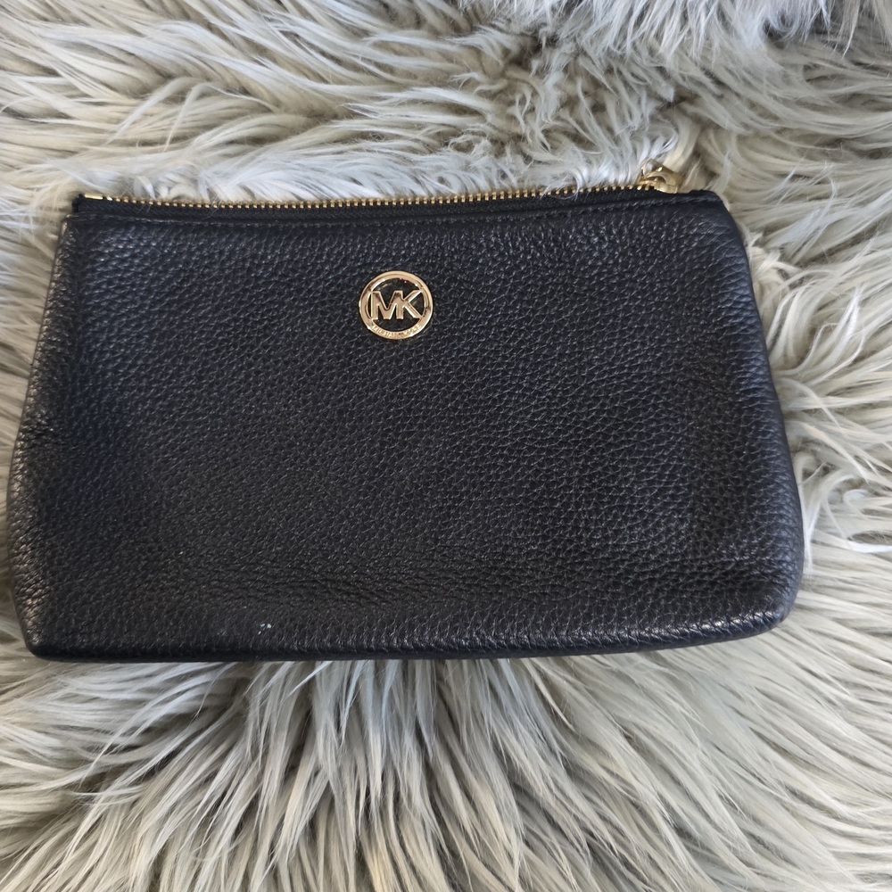 Michael Kors Black Pebbled Leather Clutch - Picture 2 of 13